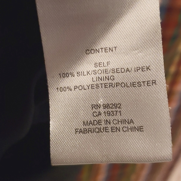 Tibi Navy Silk Tie Neck Dress Sz 10 - Picture 6 of 6